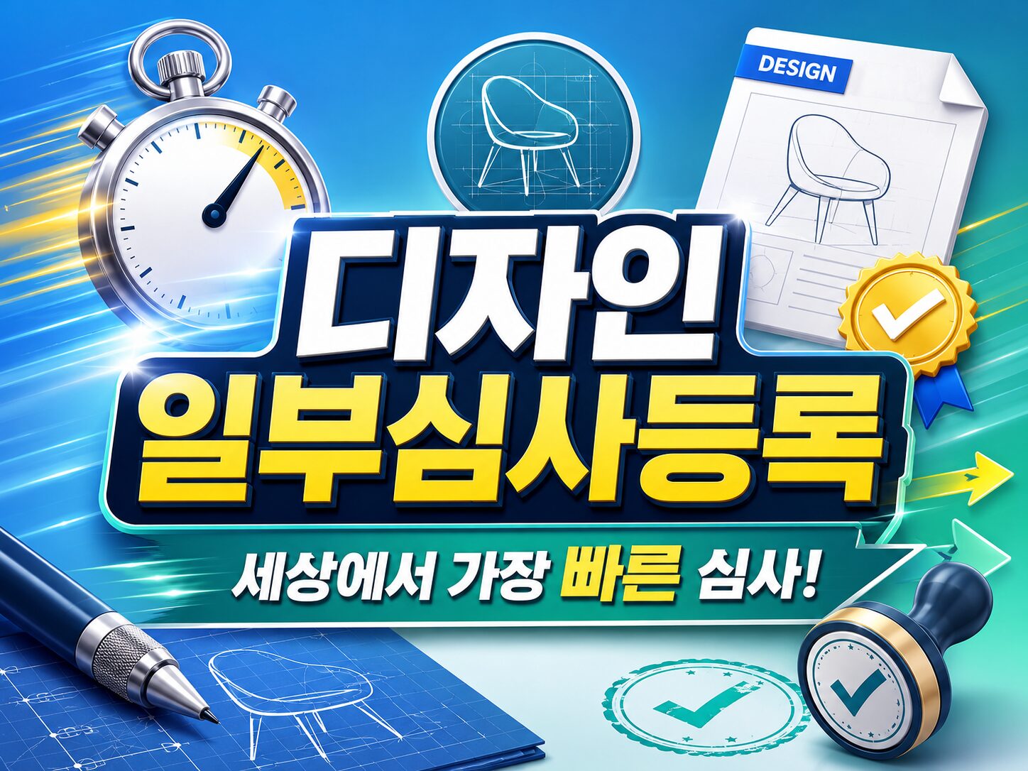 디자인 일부심사등록, 세상에서 가장 빠른 심사!